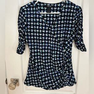 3/4 sleeve patterned top